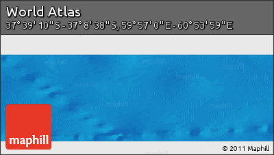 Physical Panoramic Map of the Area around 37° 23' 54" S, 60° 25' 29" E