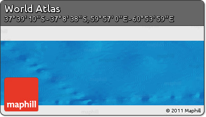 Physical Panoramic Map of the Area around 37° 23' 54" S, 60° 25' 29" E