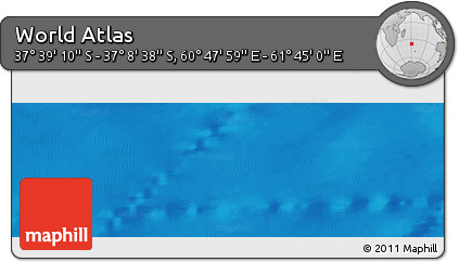 Physical Panoramic Map of the Area around 37° 23' 54" S, 61° 16' 29" E