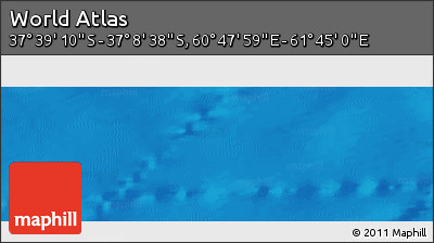 Physical Panoramic Map of the Area around 37° 23' 54" S, 61° 16' 29" E