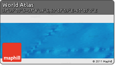 Physical Panoramic Map of the Area around 37° 23' 54" S, 61° 16' 29" E