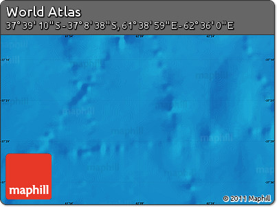 Physical Map of the Area around 37° 23' 54" S, 62° 7' 30" E