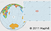 Political Location Map of the area around 37° 23' 54" S, 66° 22' 30" E