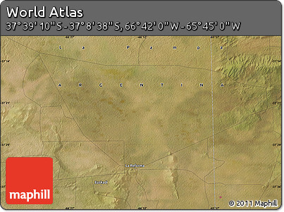 Satellite Map of the Area around 37° 23' 54" S, 66° 13' 29" W