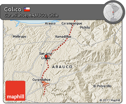 Shaded Relief 3D Map of Colico