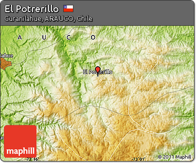 Physical Map of El Potrerillo