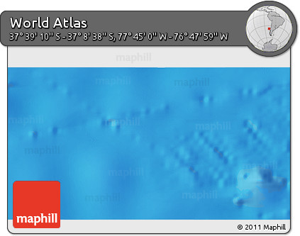 Physical 3D Map of the Area around 37° 23' 54" S, 77° 16' 30" W