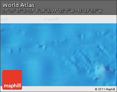 Physical 3D Map of the Area around 37° 23' 54" S, 77° 16' 30" W