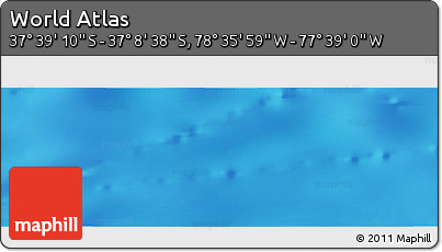 Physical Panoramic Map of the Area around 37° 23' 54" S, 78° 7' 30" W