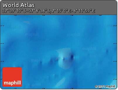 Physical Map of the Area around 37° 23' 54" S, 7° 43' 29" E