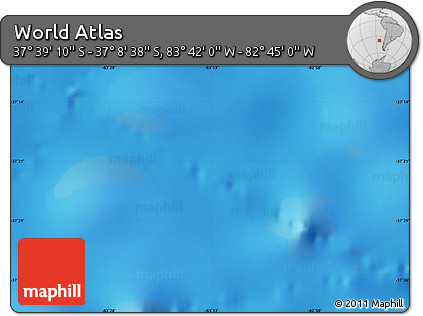 Physical Map of the Area around 37° 23' 54" S, 83° 13' 29" W