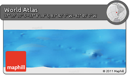 Physical Panoramic Map of the Area around 37° 23' 54" S, 83° 13' 29" W