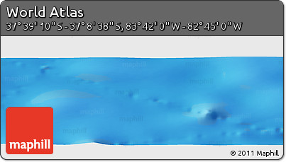 Shaded Relief Panoramic Map of the Area around 37° 23' 54" S, 83° 13' 29" W