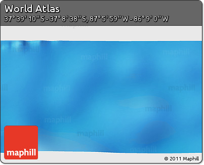 Physical 3D Map of the Area around 37° 23' 54" S, 86° 37' 30" W