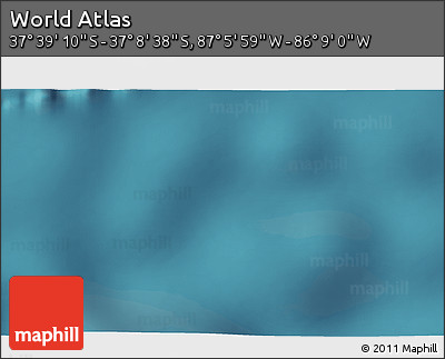 Satellite 3D Map of the Area around 37° 23' 54" S, 86° 37' 30" W