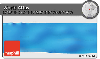 Physical Panoramic Map of the Area around 37° 23' 54" S, 86° 37' 30" W
