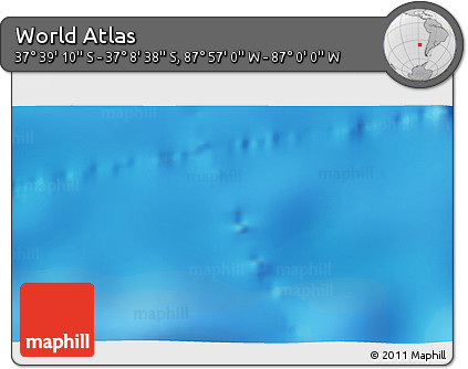 Physical 3D Map of the Area around 37° 23' 54" S, 87° 28' 29" W