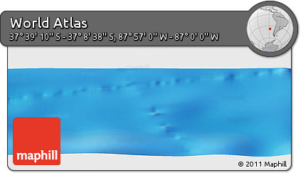 Physical Panoramic Map of the Area around 37° 23' 54" S, 87° 28' 29" W