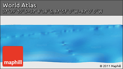 Physical Panoramic Map of the Area around 37° 23' 54" S, 87° 28' 29" W