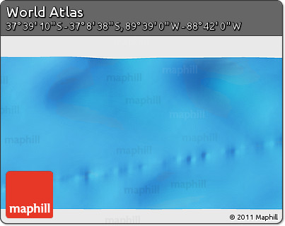 Shaded Relief 3D Map of the Area around 37° 23' 54" S, 89° 10' 30" W