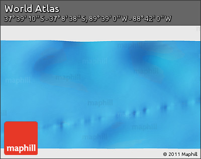 Shaded Relief 3D Map of the Area around 37° 23' 54" S, 89° 10' 30" W