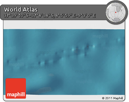 Satellite 3D Map of the Area around 37° 23' 54" S, 8° 34' 29" E