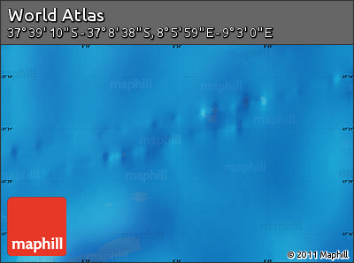 Physical Map of the Area around 37° 23' 54" S, 8° 34' 29" E