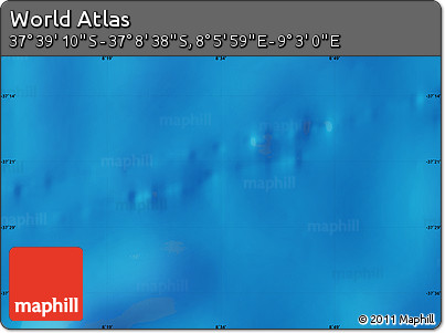 Physical Map of the Area around 37° 23' 54" S, 8° 34' 29" E