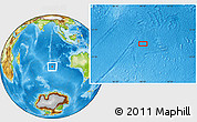Physical Location Map of the area around 37° 23' 54" S, 90° 10' 30" E