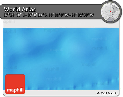 Physical 3D Map of the Area around 37° 23' 54" S, 90° 1' 30" W