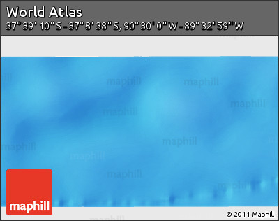 Physical 3D Map of the Area around 37° 23' 54" S, 90° 1' 30" W