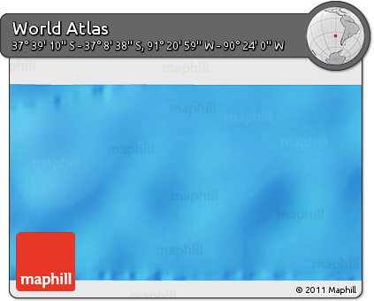 Physical 3D Map of the Area around 37° 23' 54" S, 90° 52' 30" W