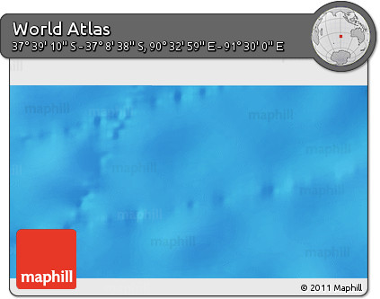 Physical 3D Map of the Area around 37° 23' 54" S, 91° 1' 30" E