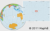 Political Location Map of the area around 37° 23' 54" S, 94° 25' 30" E