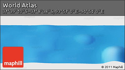 Physical Panoramic Map of the Area around 37° 23' 54" S, 94° 25' 30" E