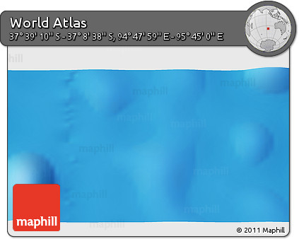 Physical 3D Map of the Area around 37° 23' 54" S, 95° 16' 30" E