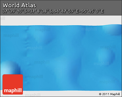 Physical 3D Map of the Area around 37° 23' 54" S, 95° 16' 30" E