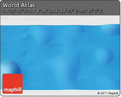 Physical 3D Map of the Area around 37° 23' 54" S, 95° 16' 30" E