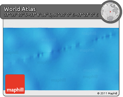 Physical 3D Map of the Area around 37° 23' 54" S, 96° 58' 29" E