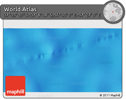 Shaded Relief 3D Map of the Area around 37° 23' 54" S, 96° 58' 29" E