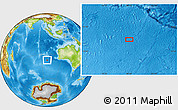 Physical Location Map of the area around 37° 23' 54" S, 98° 40' 30" E