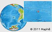 Physical Location Map of the area around 37° 23' 54" S, 99° 22' 30" W