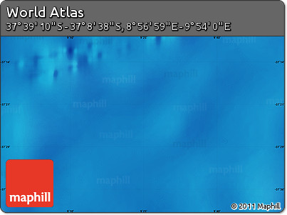 Physical Map of the Area around 37° 23' 54" S, 9° 25' 30" E