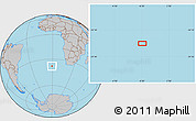 Gray Location Map of the area around 37° 51' 10" S, 0° 46' 30" W