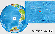 Physical Location Map of the area around 37° 51' 10" S, 100° 13' 29" W