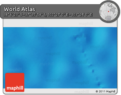 Physical 3D Map of the Area around 37° 51' 10" S, 102° 55' 30" E