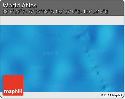 Physical 3D Map of the Area around 37° 51' 10" S, 102° 55' 30" E