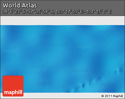 Physical 3D Map of the Area around 37° 51' 10" S, 103° 46' 30" E
