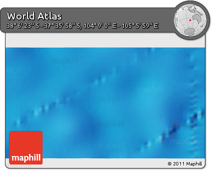 Physical 3D Map of the Area around 37° 51' 10" S, 104° 37' 30" E
