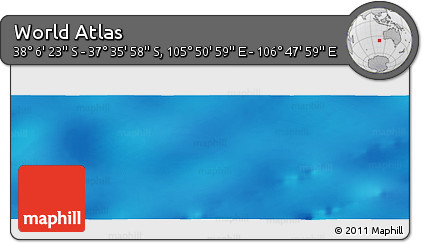 Physical Panoramic Map of the Area around 37° 51' 10" S, 106° 19' 29" E